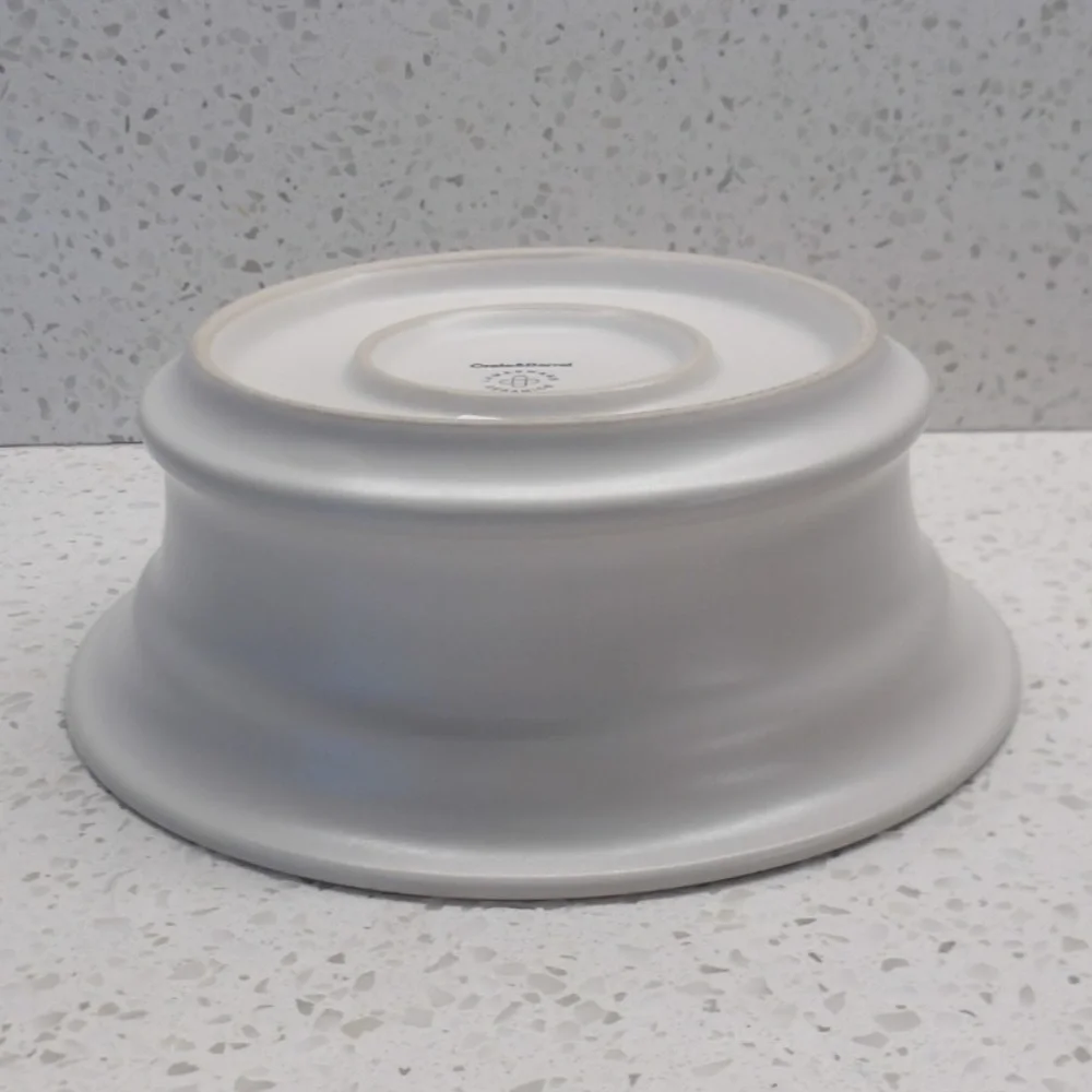 New! Crate&Barrel White Stoneware Side Dish LIMITED EDITION